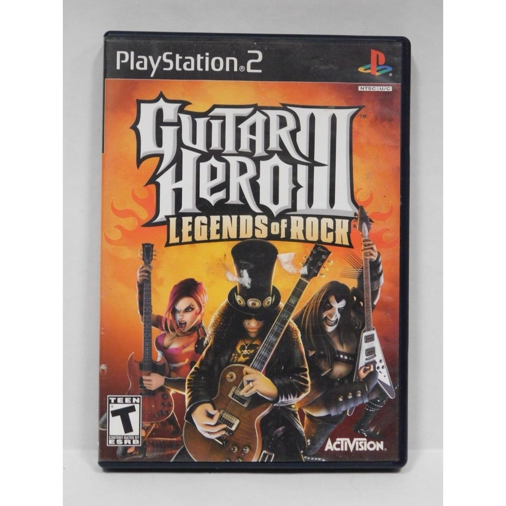 Guitar Hero 3: Legends of Rock Playstation 2 Complete‎ w Manual *UNTESTED*